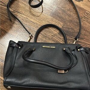 Michael Kors Black Leather Satchel